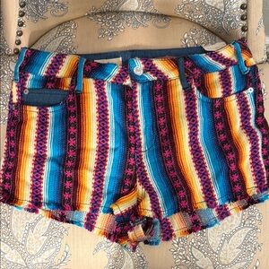 Colorful Striped Women's Shorts